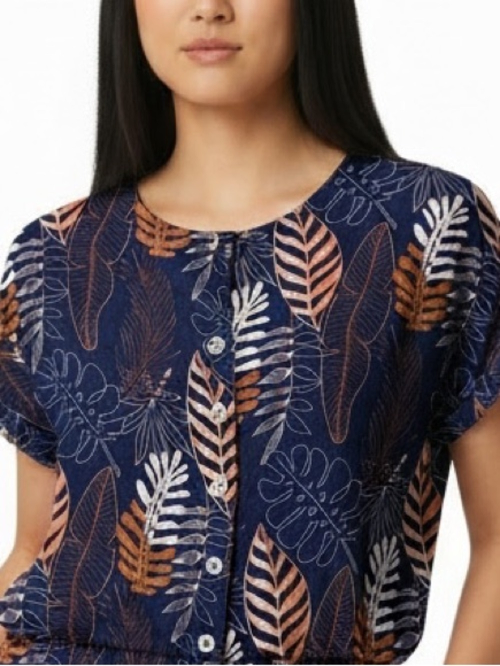 Fighting Eel Ava Sky Blue Monstera Jumpsuit XL